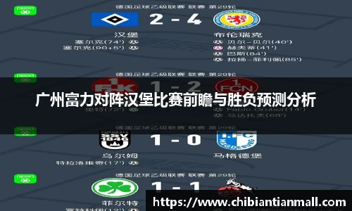 广州富力对阵汉堡比赛前瞻与胜负预测分析